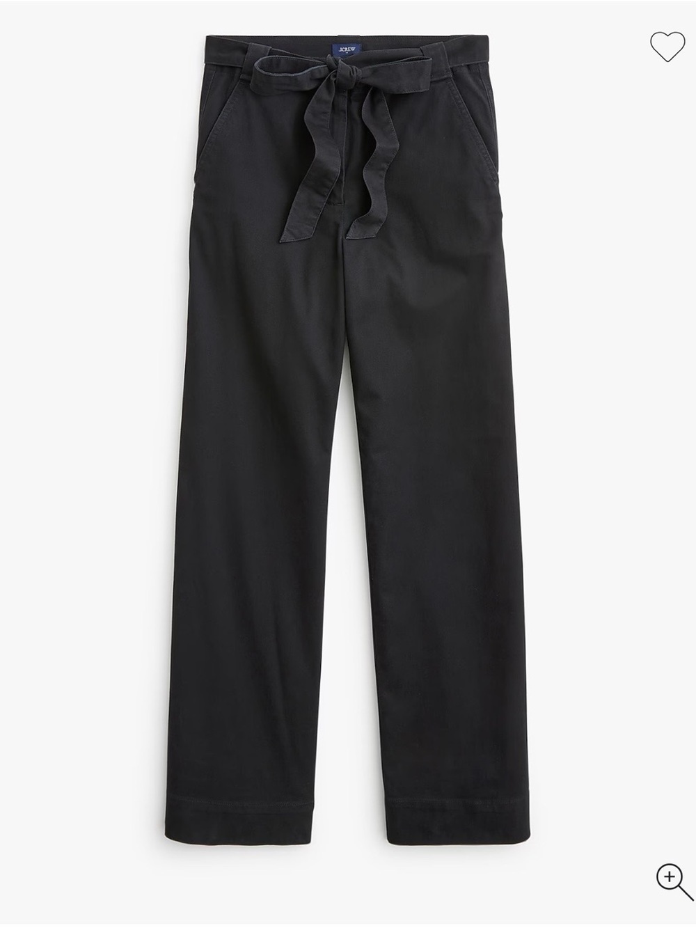 J.Crew Black High-Rise Wide Leg Trousers